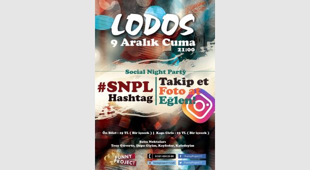 Social Night Party / 9 Aralık Cuma / Lodos Bar