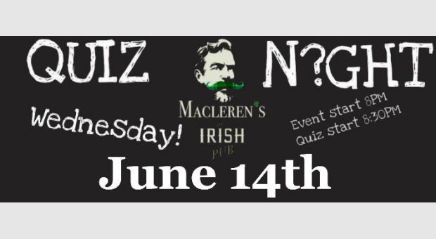 Quiz Night! Wednesday June 14th