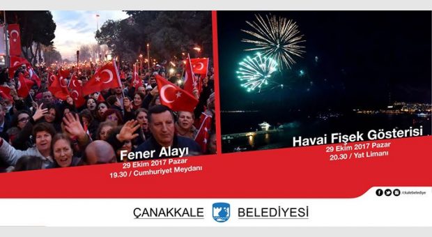 29 Ekim Cumhuriyet Bayramı Fener Alayı ve Havai Fişek Gösterisi