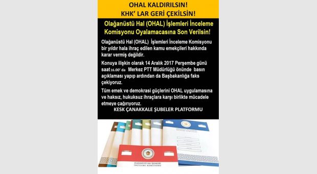 Ohal Kaldırılsın İhraçlar Geri Dönsün Davetlisiniz