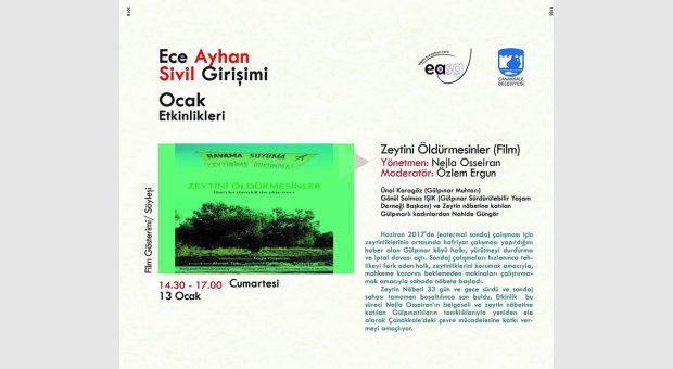 Film Gösterimi ve Söyleşi: Zeytini Öldürmesinler