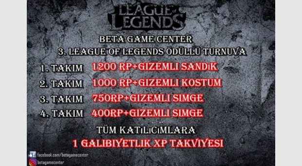 Beta Game Center 3. League Of Legends Turnuvası