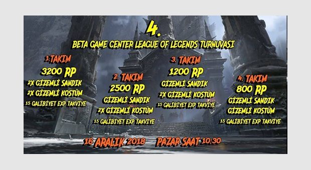 Beta Game Center 4. League Of Legends Turnuvası
